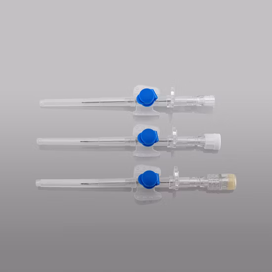 Medical Consumables IV Cannula Catheter Intravenous Catheter with Injection Port 18g/20g/22g/24G